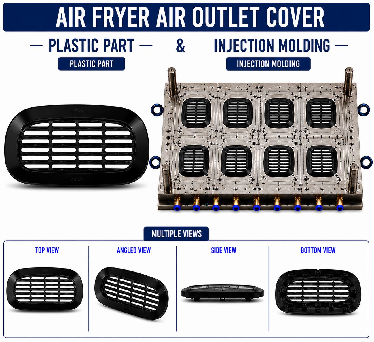 Air Fryer Plastic Air Outlet Cover Mould and Moulding Service